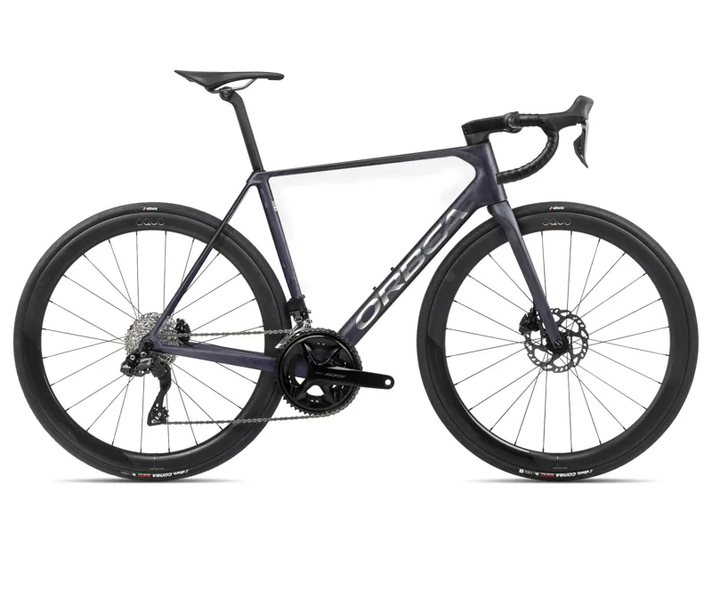2024 Orbea Orca M30i LTD PWR Carbon Road Bike In Tanzanite/Carbon Raw