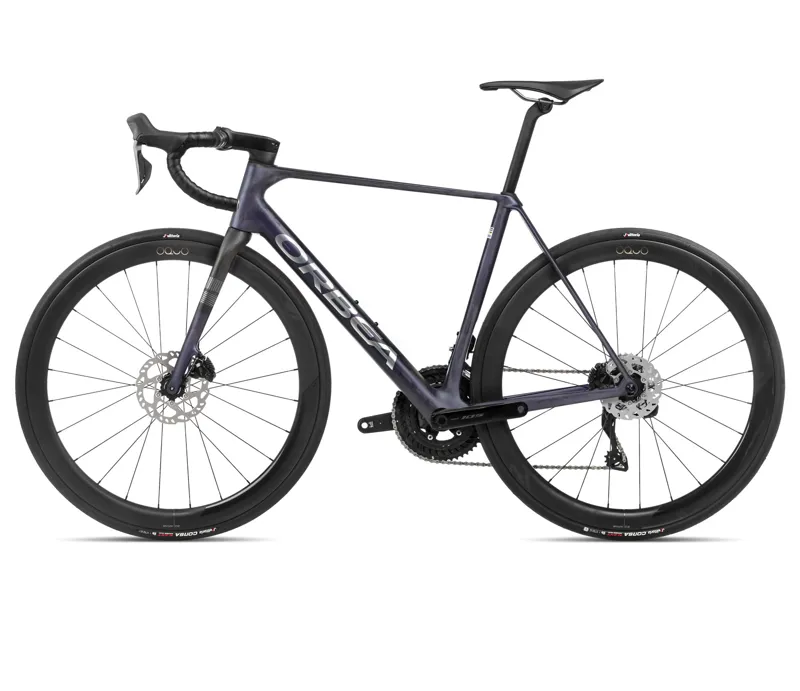 2024 Orbea Orca M30i LTD PWR Carbon Road Bike In Tanzanite/Carbon Raw-1