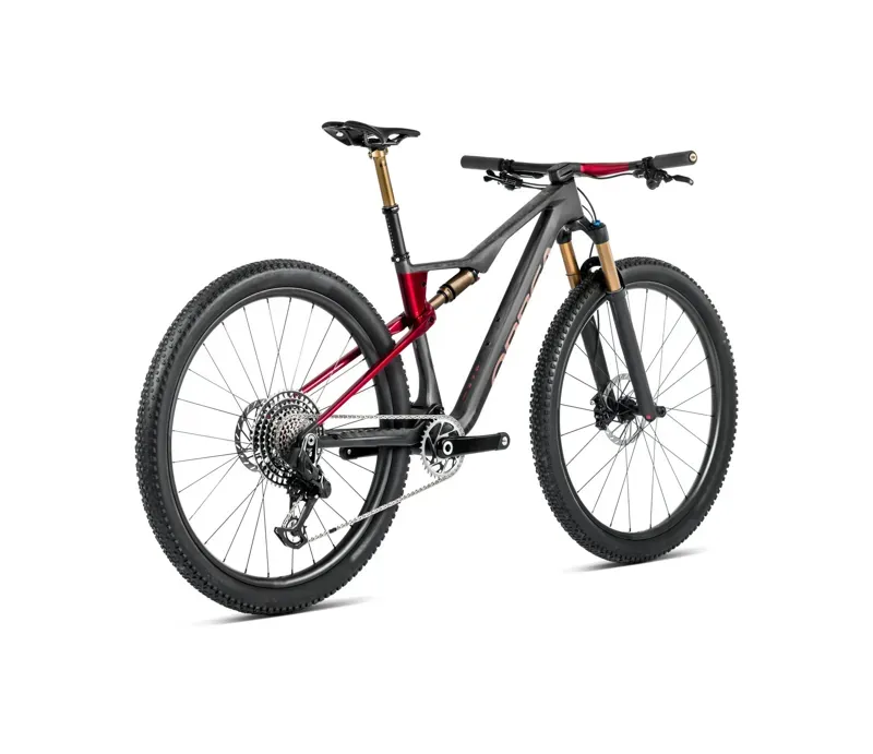 2025 Orbea Oiz M-Ltd Mountain Bike In Diamond Carbon View/Cherry Red-2