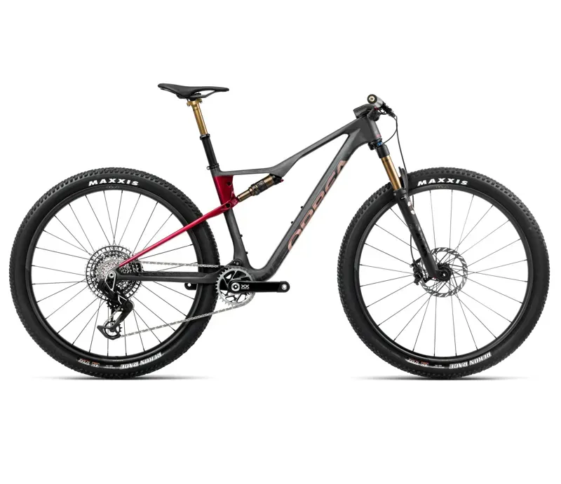 2025 Orbea Oiz M-Ltd Mountain Bike In Diamond Carbon View/Cherry Red
