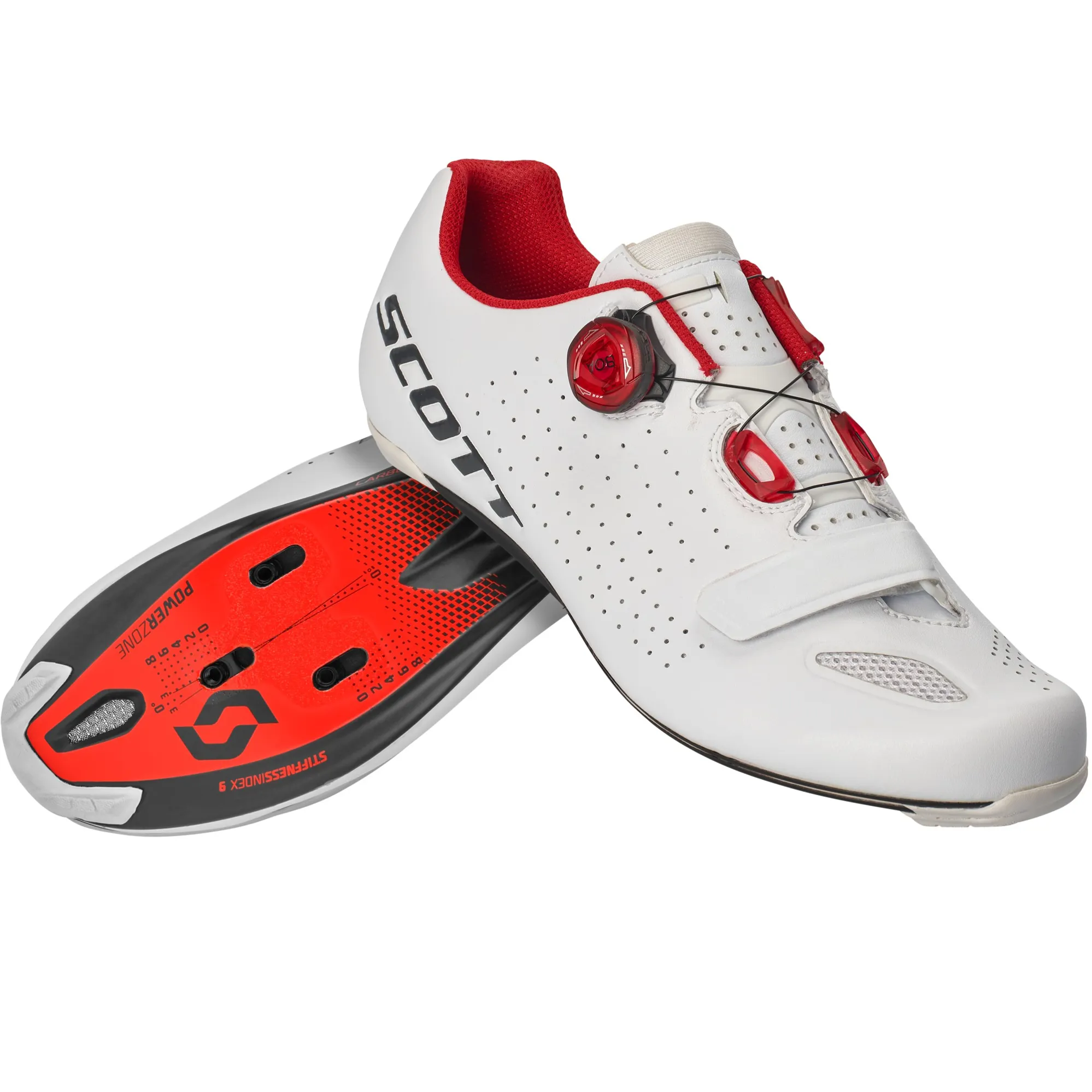 2020 Scott Road Vertex Boa Road Shoe White/Red - Main Image