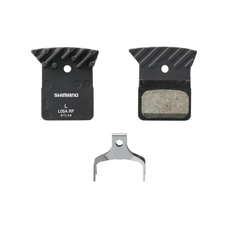 Shimano Spares BP-L05A-RF Resin DB Pad Alloy Back w/ Fin in Black