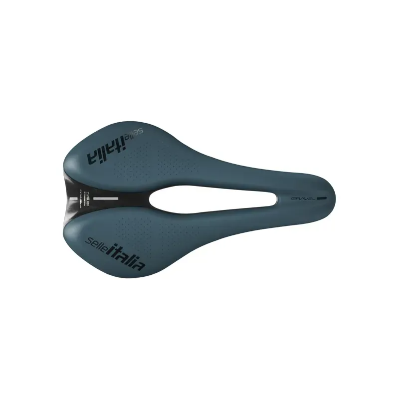 Selle Italia Novus Boost Evo TM Superflow Gravel Saddle in Blue Granite