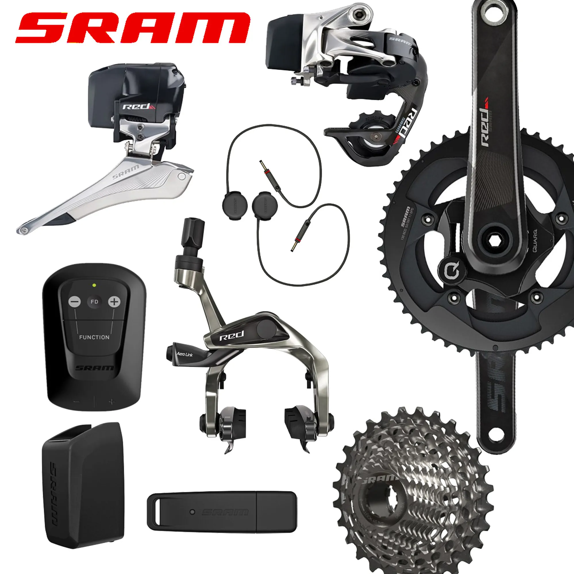 SRAM Red eTAP Aero TT Complete Groupset w/Quark GXP Power
