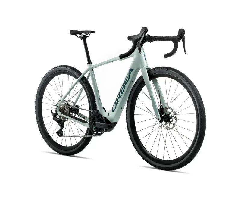 2026 Orbea Denna H40 E-Road Bike in Blue Stone Matt/Escape Green Gloss-1