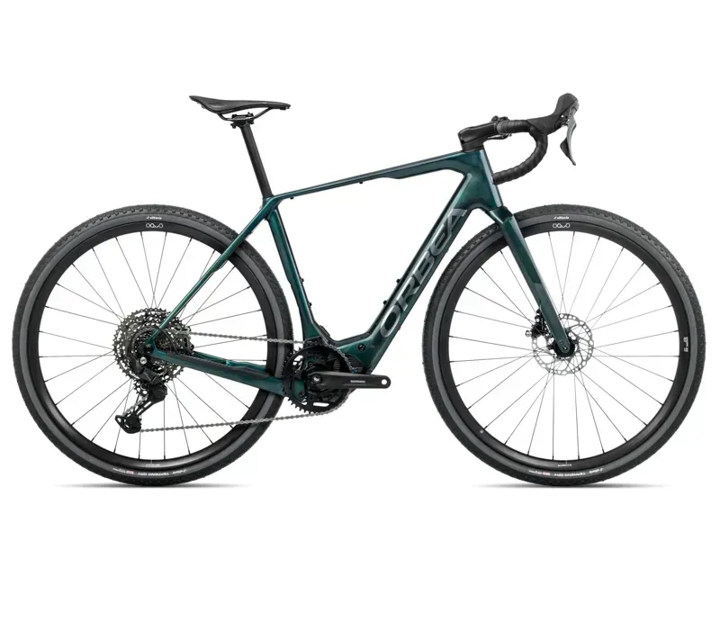 2026 Orbea Denna M40 E-Road Bike In Escape Green Gloss/Foggy Matt