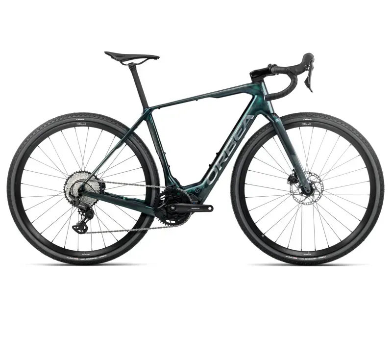 2026 Orbea Denna M30 E-Road Bike In Escape Green Gloss/Foggy Matt