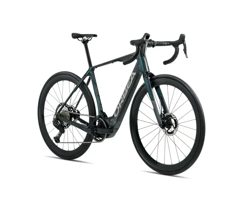 2026 Orbea Denna M20 E-Road Bike In Escape Green Gloss/Foggy Matt-1