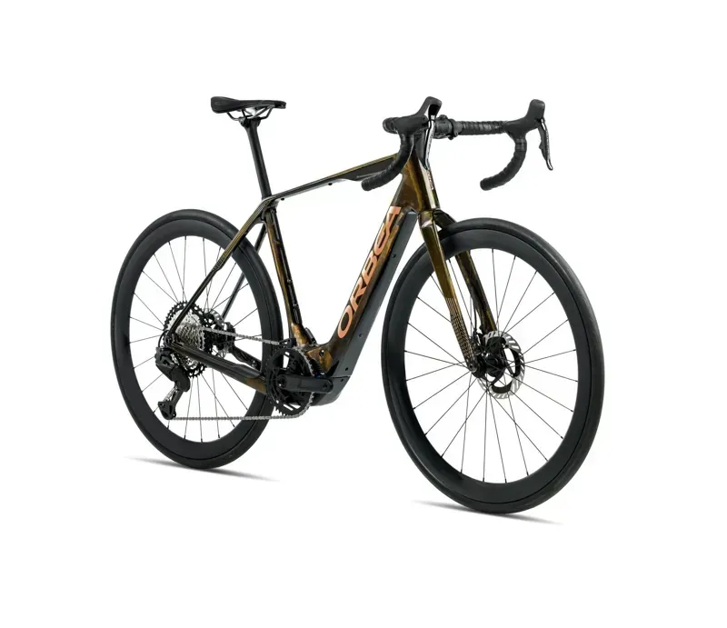 2026 Orbea Denna M20 E-Road Bike In Caramel Carbon View/Golden Sand-1