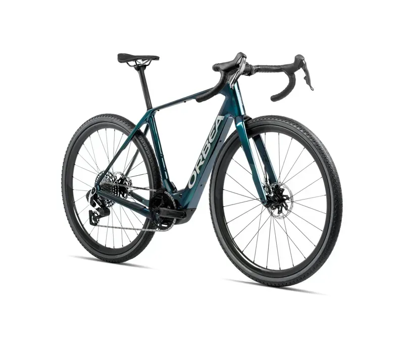 2026 Orbea Denna M11e E-Road Bike In Escape Green Gloss/Foggy Matt-1