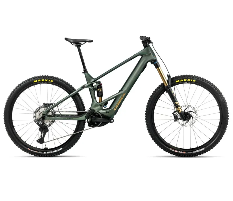 2026 Orbea Wild M-Team eMTB in Seaweed Carbon View Matt