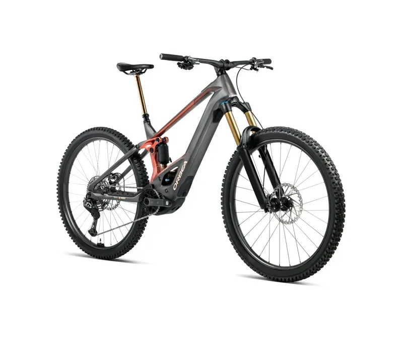 2026 Orbea Wild M10 eMTB in Diamond Carbon View Matt - Mars Red-1