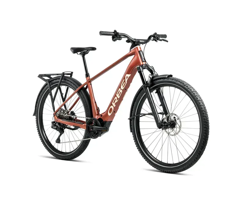 2026 Orbea Kemen Adv 20 E-Hybrid Bike in Mars Red/Ivory White Gloss-1