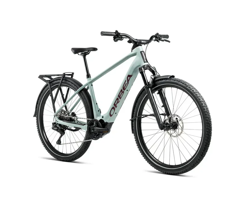 2026 Orbea Kemen Adv 10 E-Hybrid Bike in Blue Stone Matt/Burgundy Gloss-1