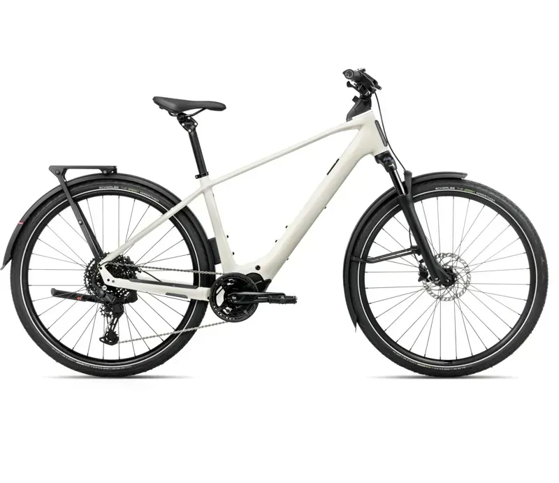 2026 Orbea Kemen Tour 20 E-Hybrid Bike in Ivory White Gloss