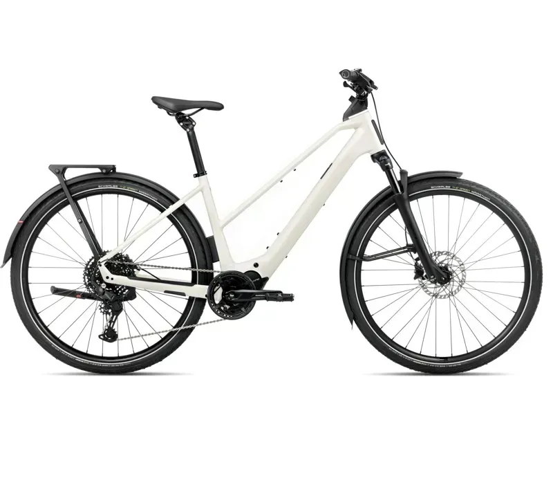 2026 Orbea Kemen Tour 20 Mid E-Hybrid Bike in Ivory White Gloss