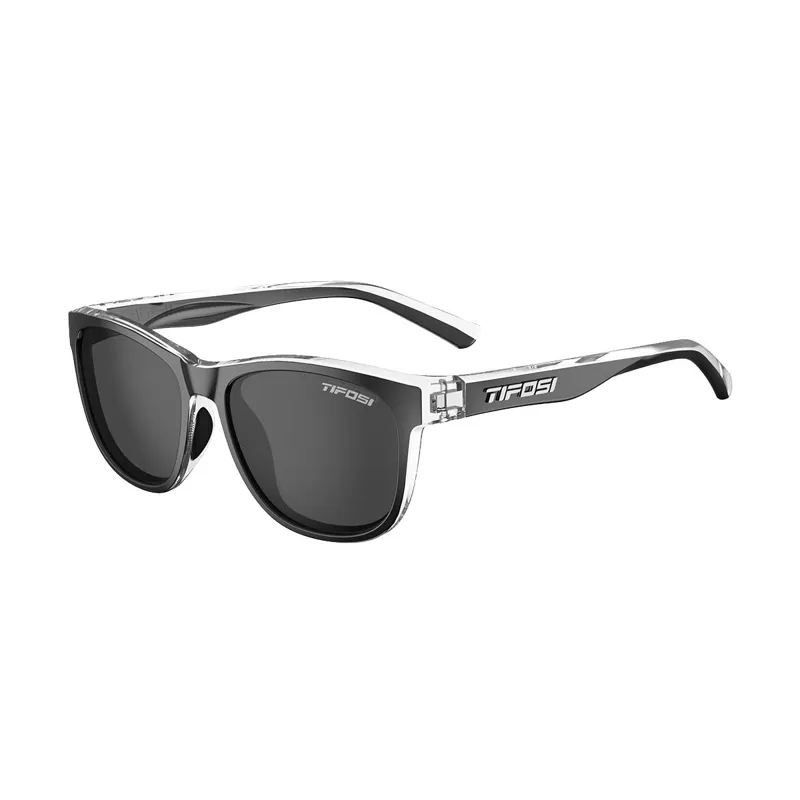 Tifosi Swank Single Lens Sunglasses in Onyx Clear / Smoke Lens