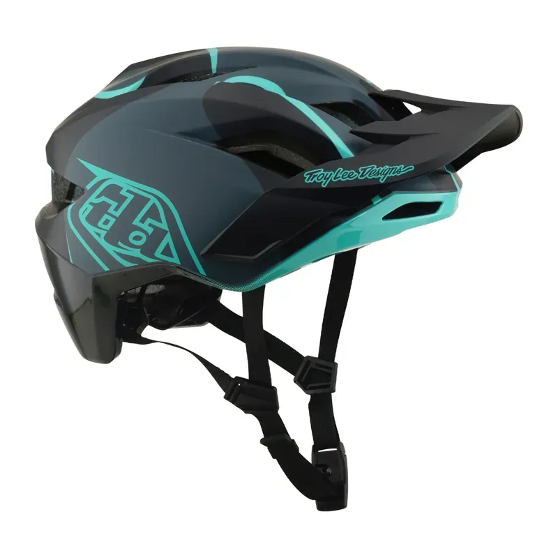 Troy Lee Designs Flowline SE MIPS Helmet in Stacks - Charcoal/Sienna-6