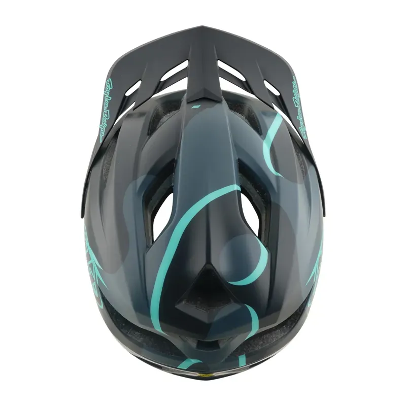 Troy Lee Designs Flowline SE MIPS Helmet in Stacks - Charcoal/Sienna-7