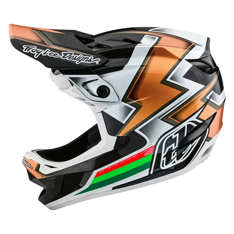 2024 Troy Lee Designs D4 Carbon MIPS Helmet / Ever - Black/Gold