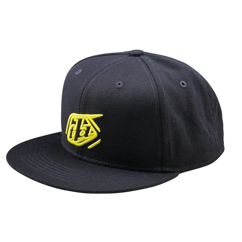 Troy Lee Designs Badge Flat Bill Snapback Cap / Navy - Yellow