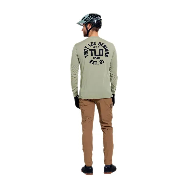 Troy Lee Designs Skyline Long Sleeve Ride Jersey in Stamps Sage-11