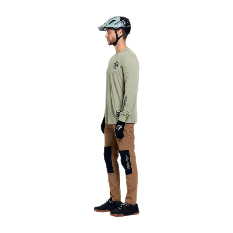 Troy Lee Designs Skyline Long Sleeve Ride Jersey in Stamps Sage-12