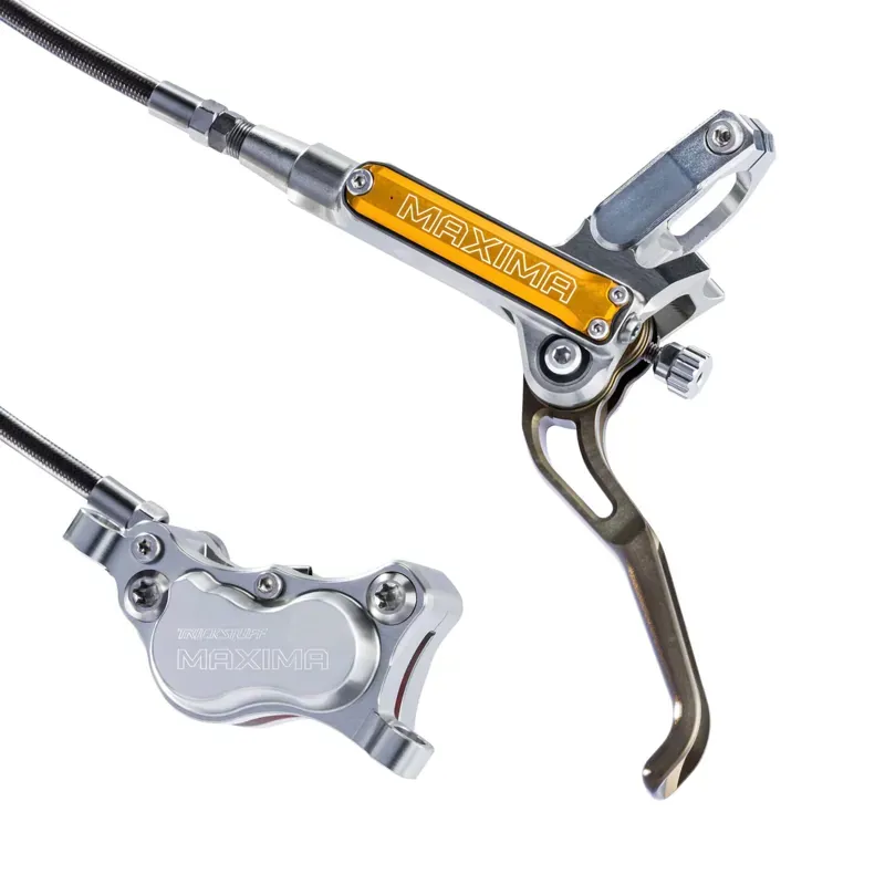 Trickstuff Maxima Hydraulic Disc Brake Set in Silver and Orange